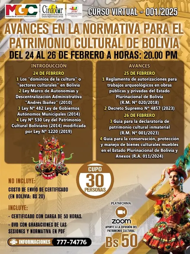 AVANCES EN LA NORMATIVA PARA EL PATRIMONIO CULTURAL DE BOLIVIA - Imagen 2