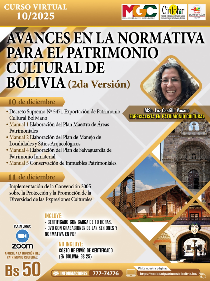 Avances en la Normativa para el Patrimonio Cultural de Bolivia (2da versión)